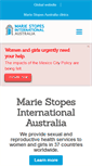 Mobile Screenshot of giveto.mariestopes.org.au
