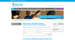 Desktop Screenshot of careers.mariestopes.org.uk
